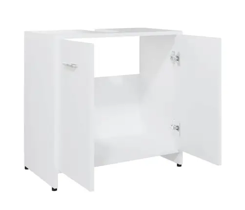 Vannitoakapp Valge 60 X 33 X 61 Cm Tehispuit