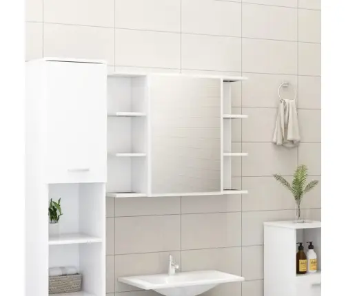 Vannasistabas Spoguļskapītis, Balts, 80X20,5X64 Cm Vidaxl