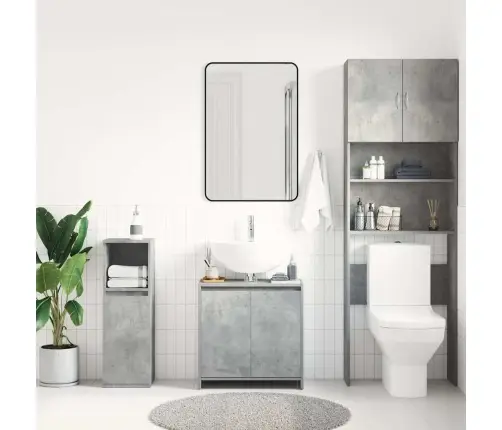 Vannasistabas Skapītis, Betona Pelēks, 60X33X61 Cm Vidaxl