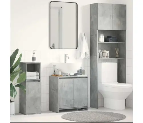 Vannasistabas Skapītis, Betona Pelēks, 60X33X61 Cm Vidaxl