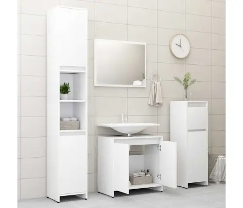 Vannasistabas Mēbeļu Komplekts, Balts, Inženierijas Koks Vidaxl