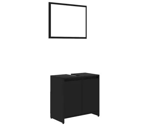 Vannasistabas Mēbeļu Komplekts, Melns, Skaidu Plāksne Vidaxl