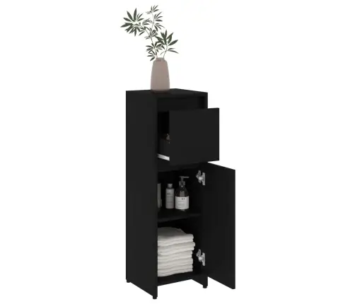 Vannitoakapp Must 30 X 30 X 95 Cm Tehispuit