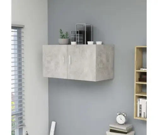 Prie Sienos Montuojama Spintelė, Betono, 80X39X40cm Mediena Prie Sienos Montuojama Spintelė, Betono, 80X39X40cm Mediena