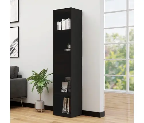 Grāmatu Plaukts, Melns, 36X30X171 Cm, Inženierijas Koks Vidaxl