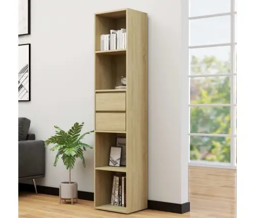 Spintelė Knygoms, Sonoma Ąžuolo, 36X30X171cm Apdirbta Mediena