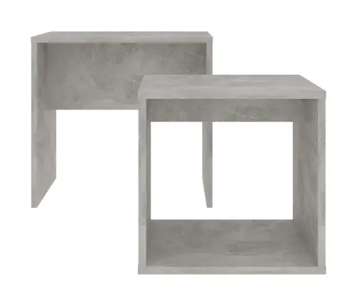 Kafijas Galdiņu Komplekts, Pelēks, 48X30X45Cm Inženierijas Koks Vidaxl