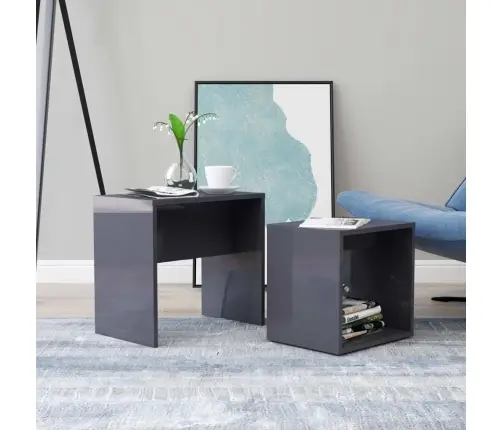 Kohvilaudade Komplekt, Hall, 48 X 30 X 45 Cm Tehispuit