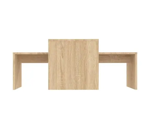 Kafijas Galdiņu Komplekts, Ozolkoka Krāsa, 100X48X40 Cm Vidaxl
