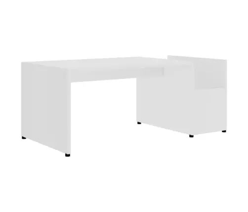 Kafijas Galdiņš, Balts, 90X45X35 Cm, Inženierijas Koks Vidaxl