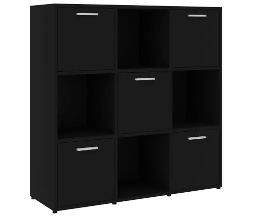 Raamaturiiul Must 90 X 30 X 90 Cm Tehispuit