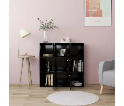 Raamaturiiul Must 90 X 30 X 90 Cm Tehispuit