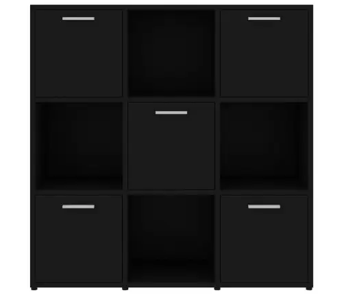 Raamaturiiul Must 90 X 30 X 90 Cm Tehispuit