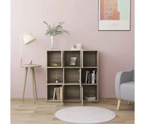 Grāmatu Plaukts, Ozolkoka Krāsa, 90X30X90 Cm, Inženierijas Koks Vidaxl