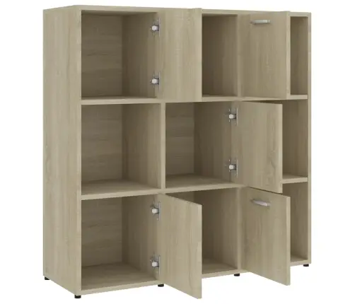 Grāmatu Plaukts, Ozolkoka Krāsa, 90X30X90 Cm, Inženierijas Koks Vidaxl