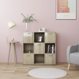 Grāmatu Plaukts, Ozolkoka Krāsa, 90X30X90 Cm, Inženierijas Koks Vidaxl