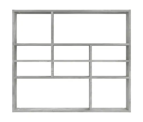 Sienas Plaukts, Betona Pelēks, 90X16X78 Cm, Inženierijas Koks Vidaxl