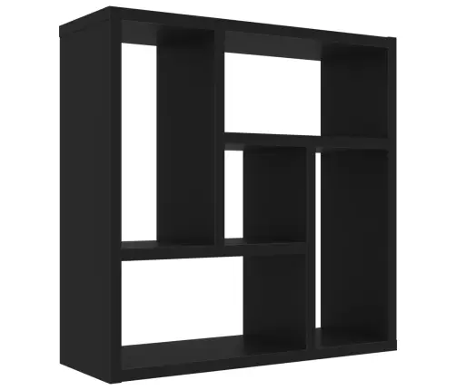 Sienas Plaukts, Melns, 45,1X16X45,1 Cm, Inženierijas Koks Vidaxl