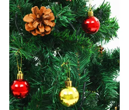 Kunstkuusk Ehete Ja Led-Tuledega, Roheline, 150 Cm