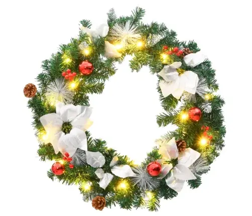 Jõulupärg Led-Tuledega, Roheline, 60 cm Pvc