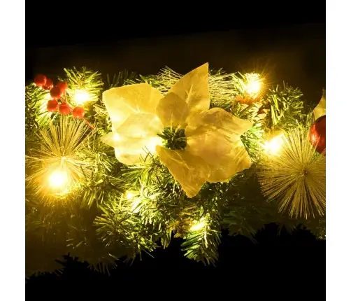 Jõulupärg Led-Tuledega, Roheline, 60 cm Pvc