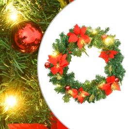 Jõulupärg Led-Tuledega, Roheline, 60 cm Pvc