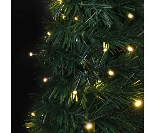 Izgaismota Mākslīgā Ziemassvētku Egle, Saliekama, Zaļa, 210 Cm Vidaxl