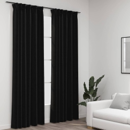 Pimendavad Kardinad Konksudega, 2 Tk Antratsiit 140 X 225 Cm