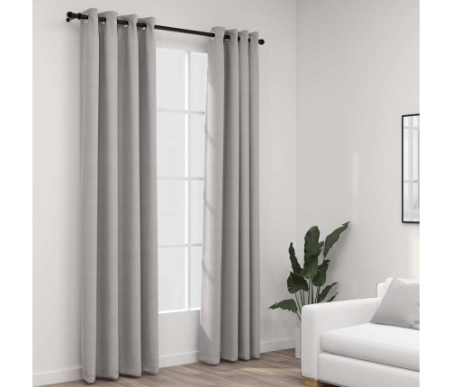 Linase Välimusega Pimendavad Kardinad 2 Tk Hall 140X225 Cm