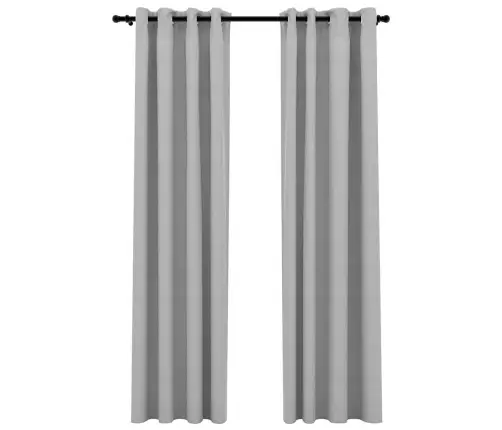 Linase Välimusega Pimendavad Kardinad 2 Tk Hall 140 X 245 Cm Linase Välimusega Pimendavad Kardinad 2 Tk Hall 140 X 245 Cm