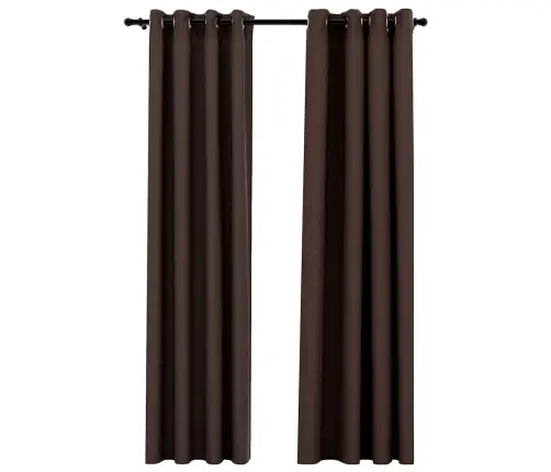 Linase Välimusega Pimendavad Kardinad 2 Tk Pruunikas 140X245 Cm Linase Välimusega Pimendavad Kardinad 2 Tk Pruunikas 140X245 Cm