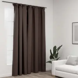 Naktinė Užuolaida Su Kabliukais, Taupe Spalvos, 290X245Cm