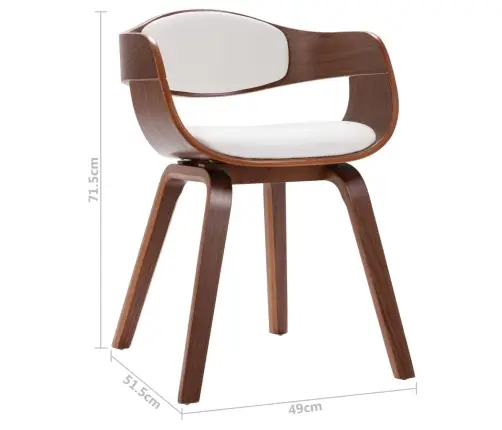 Virtuves Krēsli, 4 Gab., Liekts Koks Un Mākslīgā Āda Vidaxl