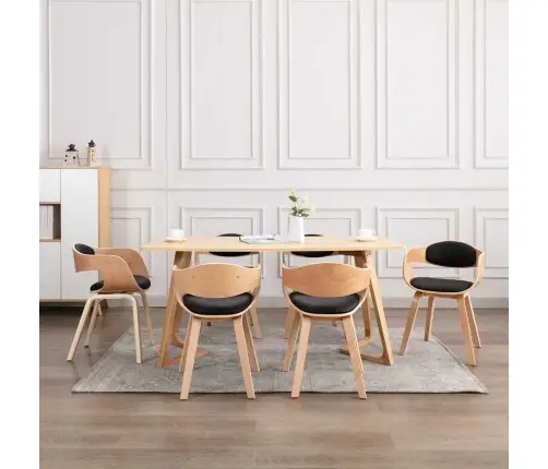 Söögitoolid 6 Tk, Painutatud Puit Ja Kunstnahk