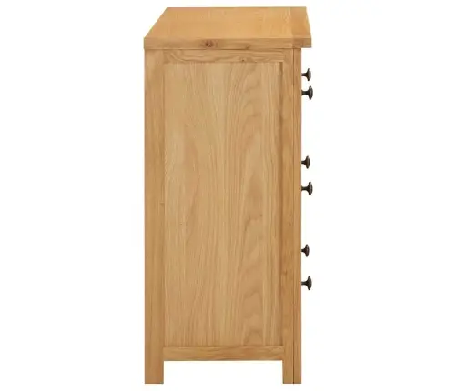 Kumode Ar Atvilktnēm, 80X35X75 Cm, Ozola Masīvkoks Vidaxl