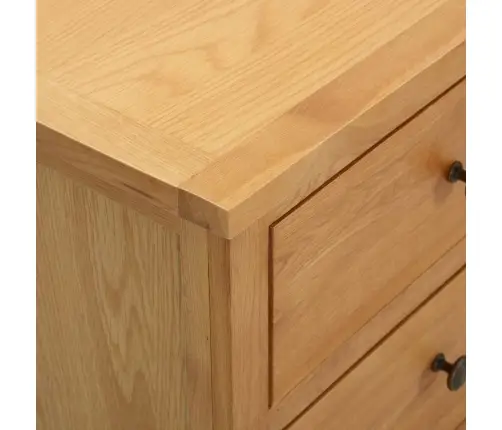 Kumode Ar Atvilktnēm, 80X35X75 Cm, Ozola Masīvkoks Vidaxl