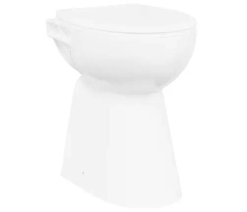 Tualete Bez Apmales, 7 Cm Papildu Augstums, Klusa Aizvēršana, Balta Keramika Vidaxl