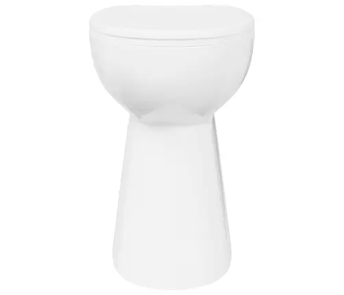 Tualete Bez Apmales, 7 Cm Papildu Augstums, Klusa Aizvēršana, Balta Keramika Vidaxl