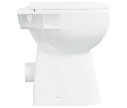 Tualete Bez Apmales, 7 Cm Papildu Augstums, Klusa Aizvēršana, Balta Keramika Vidaxl