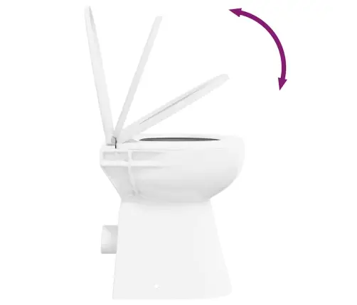 Tualete Bez Apmales, 7 Cm Papildu Augstums, Klusa Aizvēršana, Balta Keramika Vidaxl