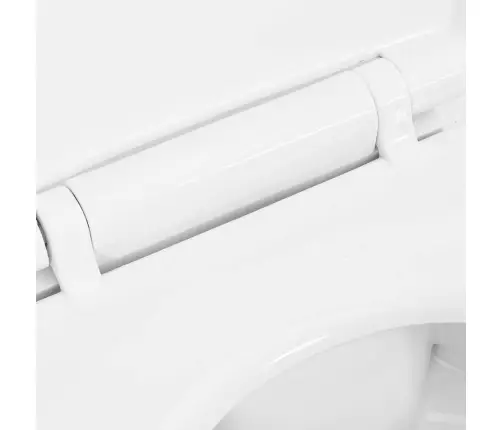 Tualete Bez Apmales, 7 Cm Papildu Augstums, Klusa Aizvēršana, Balta Keramika Vidaxl