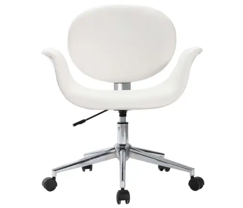 Pöörlev Kontoritool, Valge, Kunstnahk