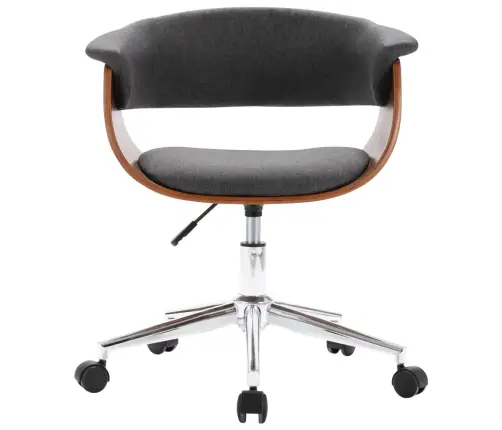 Pasukama Biuro Kėdė, Pilka, Lenkta Mediena Ir Audinys
