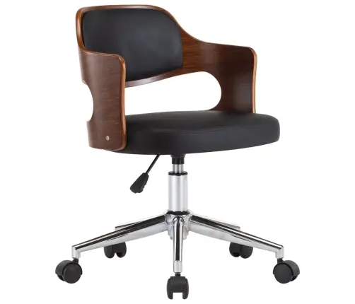 Pöörlev Kontoritool, Painutatud Puit Ja Kunstnahk