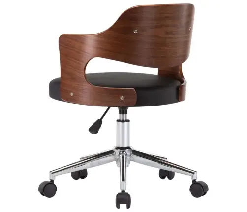 Pöörlev Kontoritool, Painutatud Puit Ja Kunstnahk