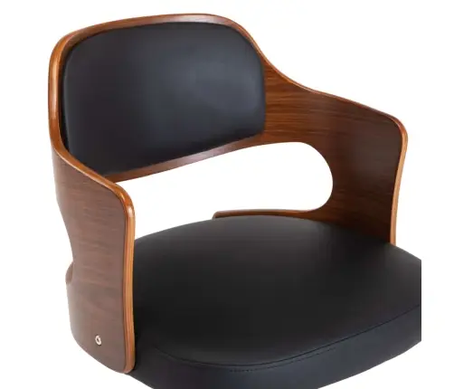 Pöörlev Kontoritool, Painutatud Puit Ja Kunstnahk