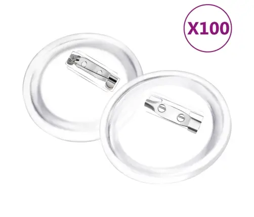 Apaļu Nozīmīšu Komplekti, 100 Gab., Akrils, 44 Mm Vidaxl