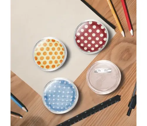 Apaļu Nozīmīšu Komplekti, 100 Gab., Akrils, 44 Mm Vidaxl