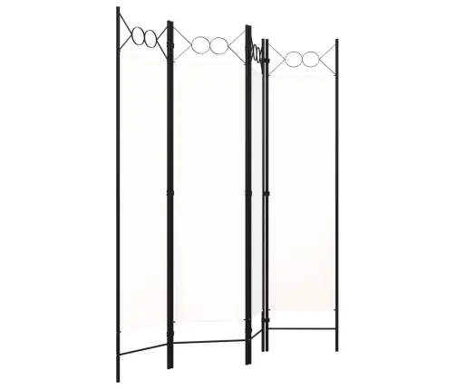 4-Paneļu Istabas Aizslietnis, Balts, 160X180 Cm Vidaxl