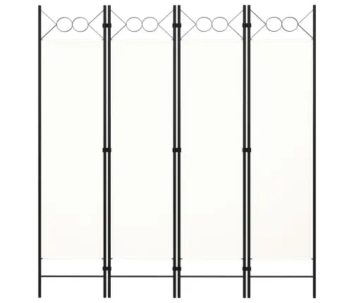 4-Paneļu Istabas Aizslietnis, Balts, 160X180 Cm Vidaxl
